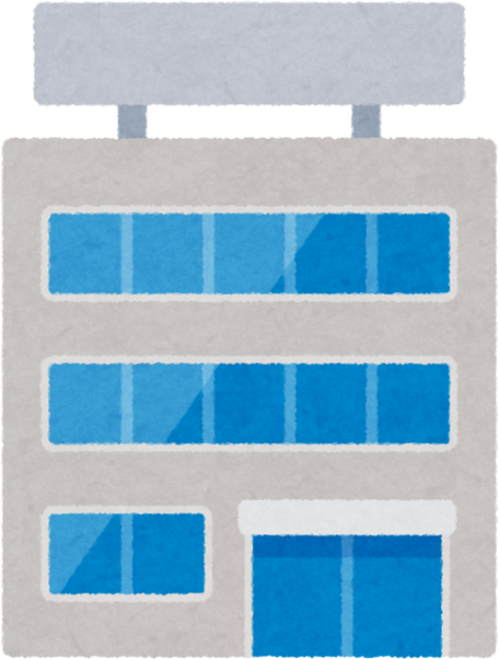 Illustration of a Small Three-Story Company Building